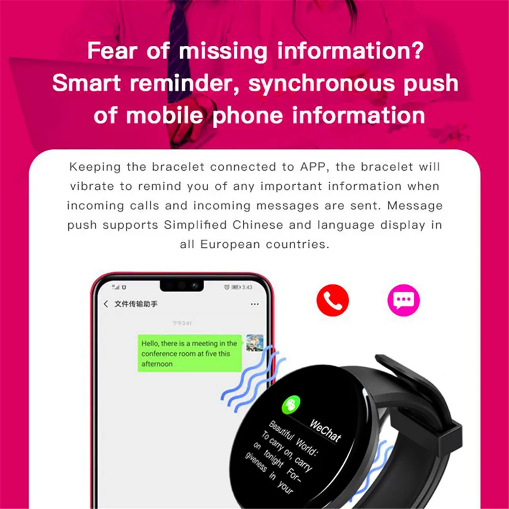 Умные часы для мужчин монитор сердечного ритма кровяное давление Smartwatch женщин