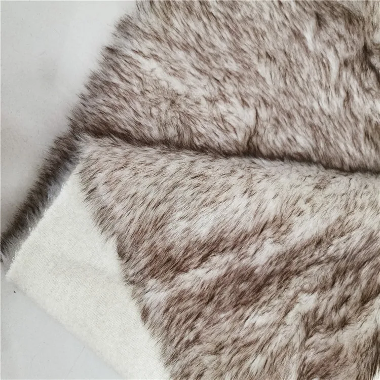 Ткань из искусственного меха белый кофейный наконечник для волос двухцветная