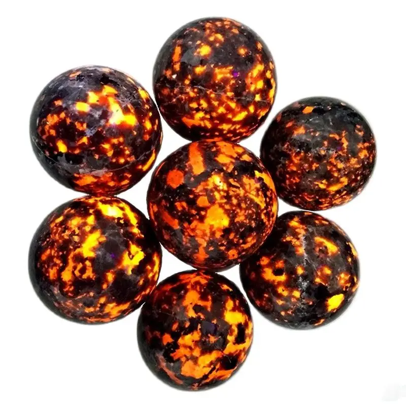 Bola de esfera de cristal de piedra Natural 5A + yooperlita, energía de Chakra potente, cristales de Mecca y piedras curativas, brujería mental