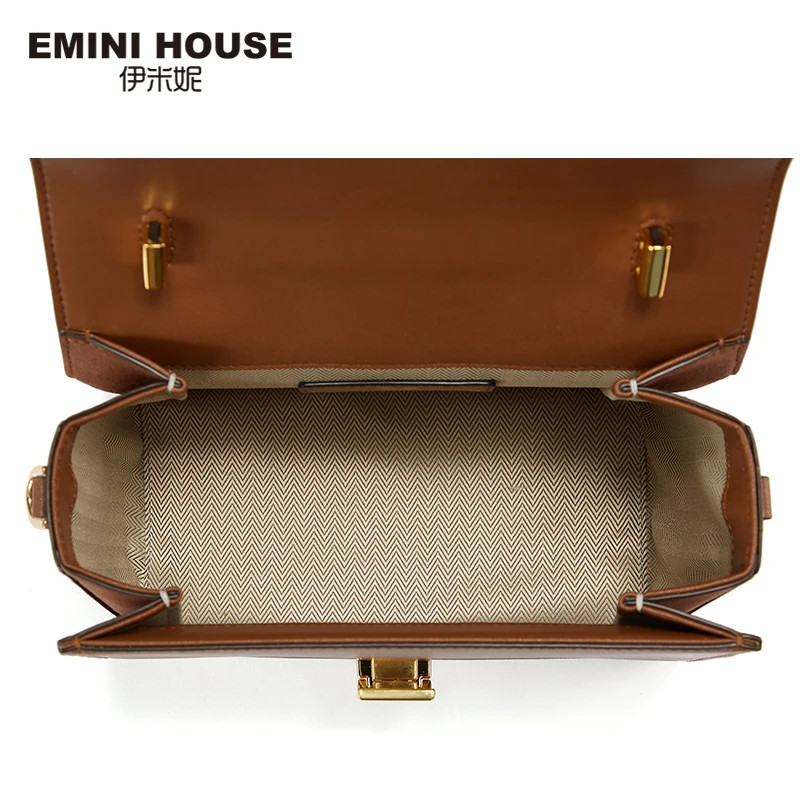 EMINI HOUSE висячая сумка роскошные сумки женские дизайнерские спилок кожа через