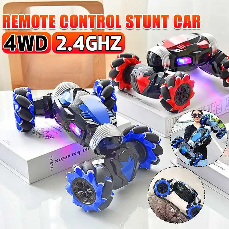 

New RC Car 4WD Radio Control Stunt Car Gesture Induction Twisting Off-Road Vehicle Drift RC Toys With Light & Music for Kids