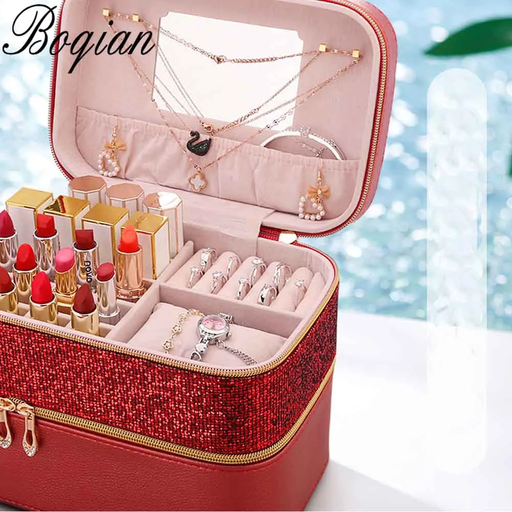 Косметичка из искусственной кожи для женщин вместительный Модный