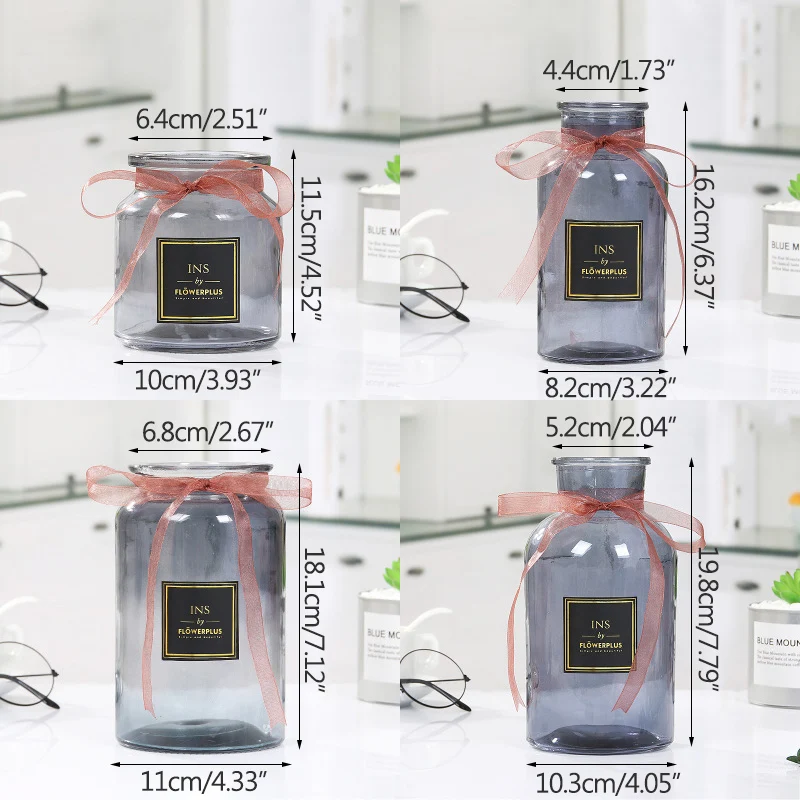 Strongwell Ins стеклянные цветочные вазы фигурки Миниатюрные модели художественные