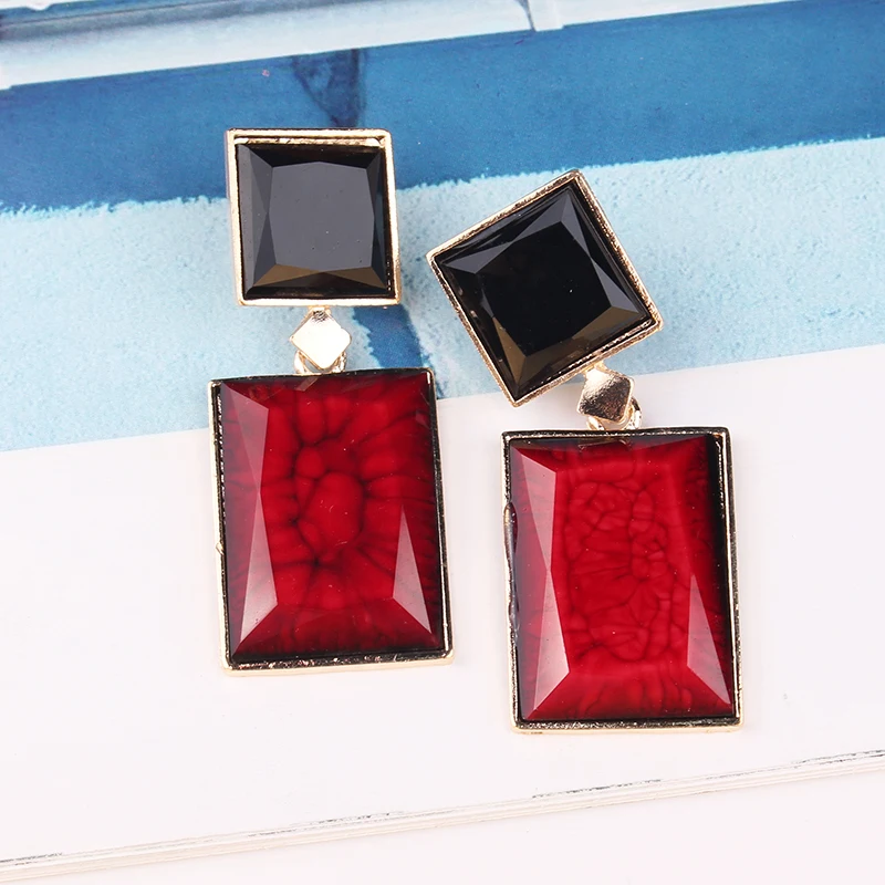 Серьги подвески с кристаллами 5 цветов|Серьги-подвески| |