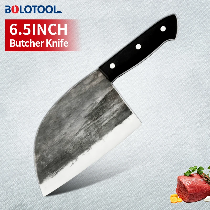 Кухонный нож кованый ручной работы для мясника измельчения костей из