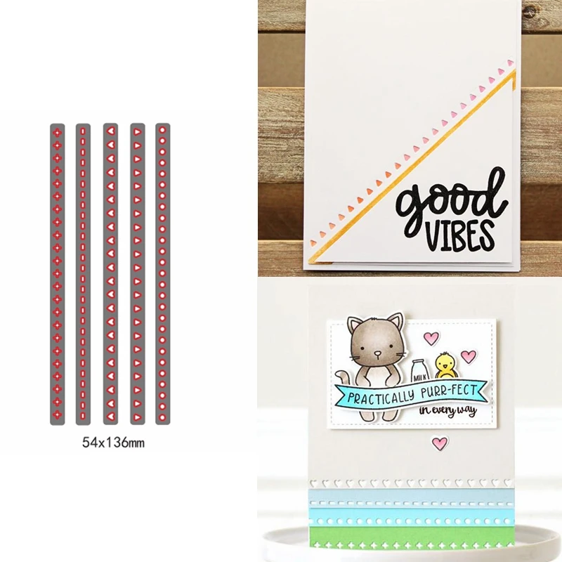 Высечки для изготовления открытых линий металлические высечки скрапбукинга