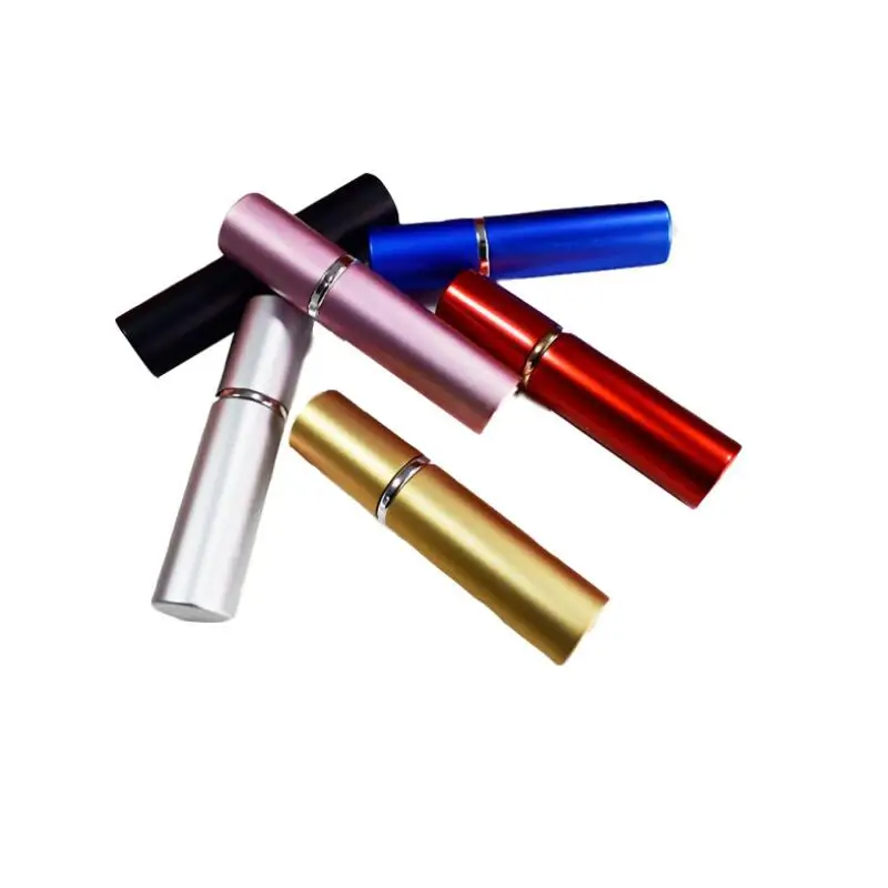 Мини-флакон для духов с распылителем 5 мл алюминиевый анодированный компактный