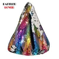 fashion bling bag female handbag hologram laser bags for women handbags for girls reversible sequin bag rainbow color mermaid