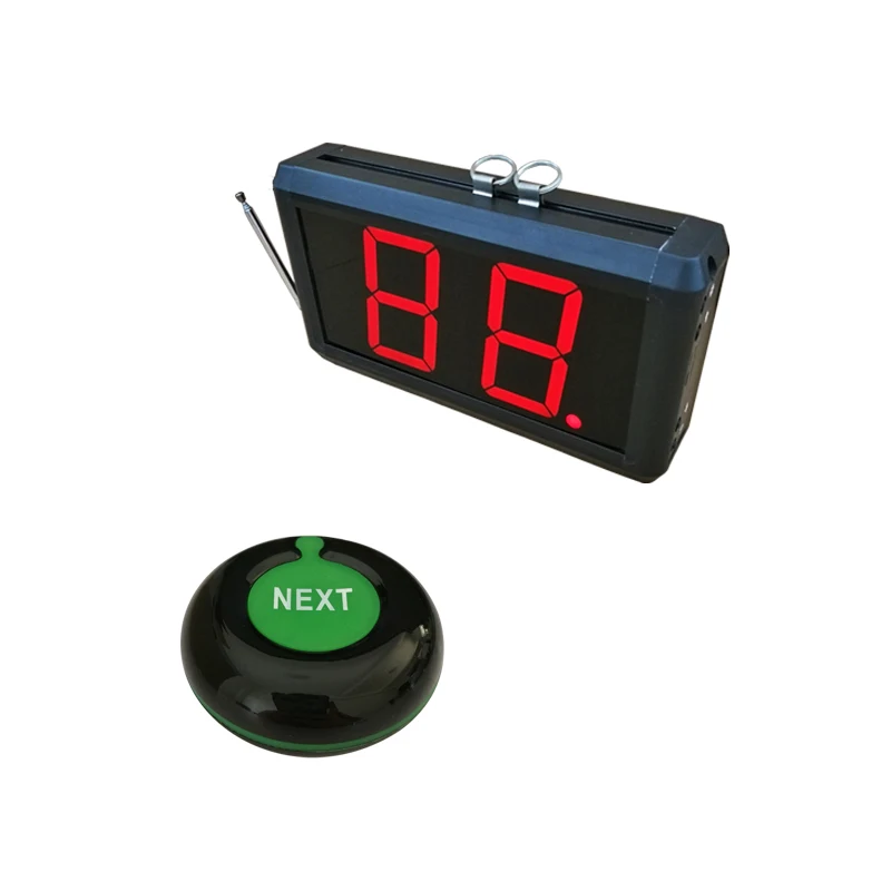 1 key next bell Беспроводная система управления очередью Take A Number 2-digit display Receiver с кнопкой добавить номер один за другим - Цвет: 1 key next bell