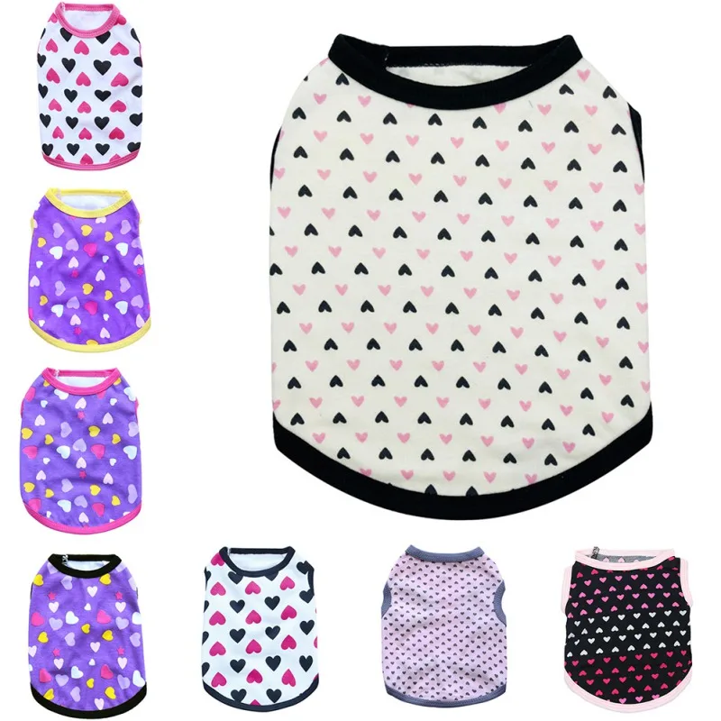 

Spring Summer Pet Dog Vest Shirt Cartoon Cat Dog T-Shirt For Small Dogs Puppy Cats Clothes Breathable Vest Costume Pet Clothing