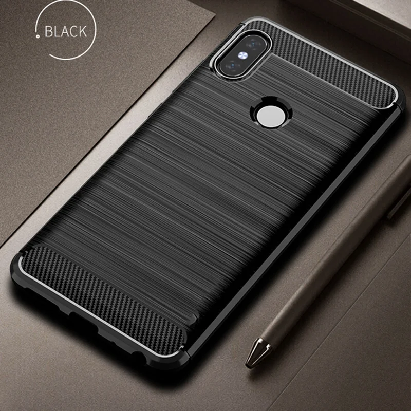 Защитный чехол для Xiaomi Redmi Note 6 Pro из углеродного волокна противоударный телефона 5