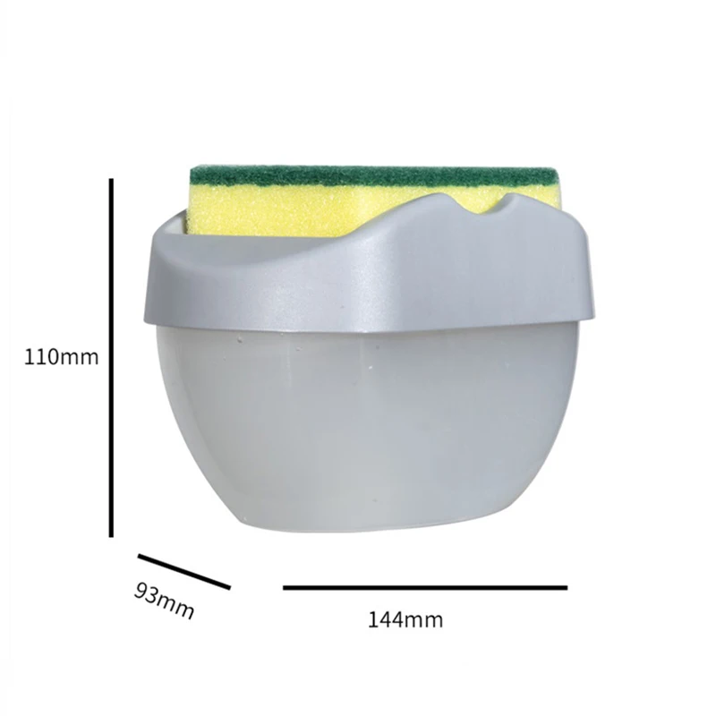 

2-in-1 Sponge Box With Soap Pump Dispenser Double Layer Kitchen Plastic Soap Dispenser Sponge Scrubber Holder Case Dropshipping