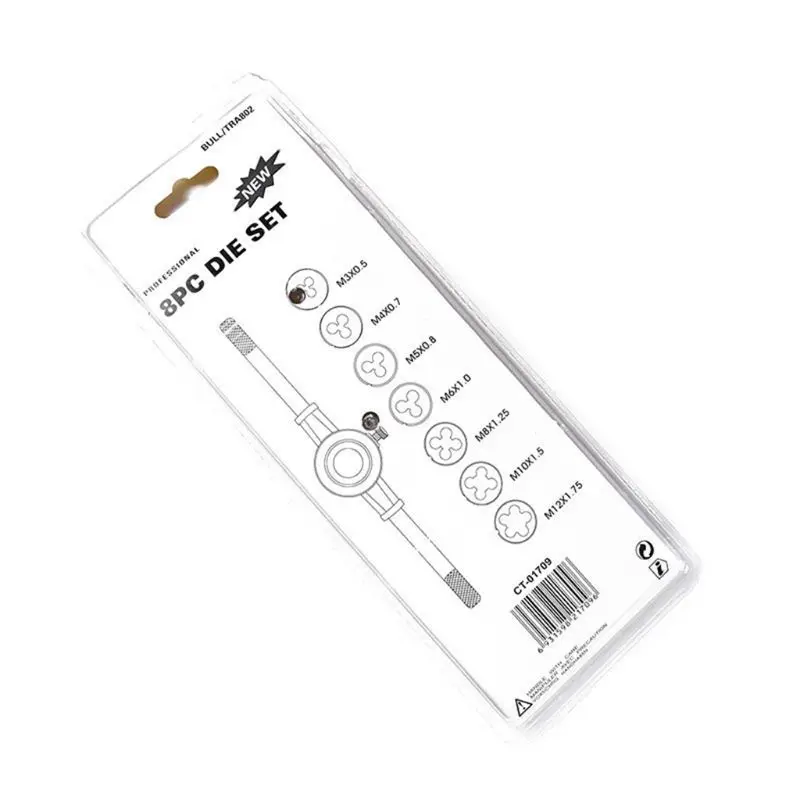 

8pcs Metric Adjustable Tap Die Wrench Set M3-M12 Screw Thread Taper Hand Tool
