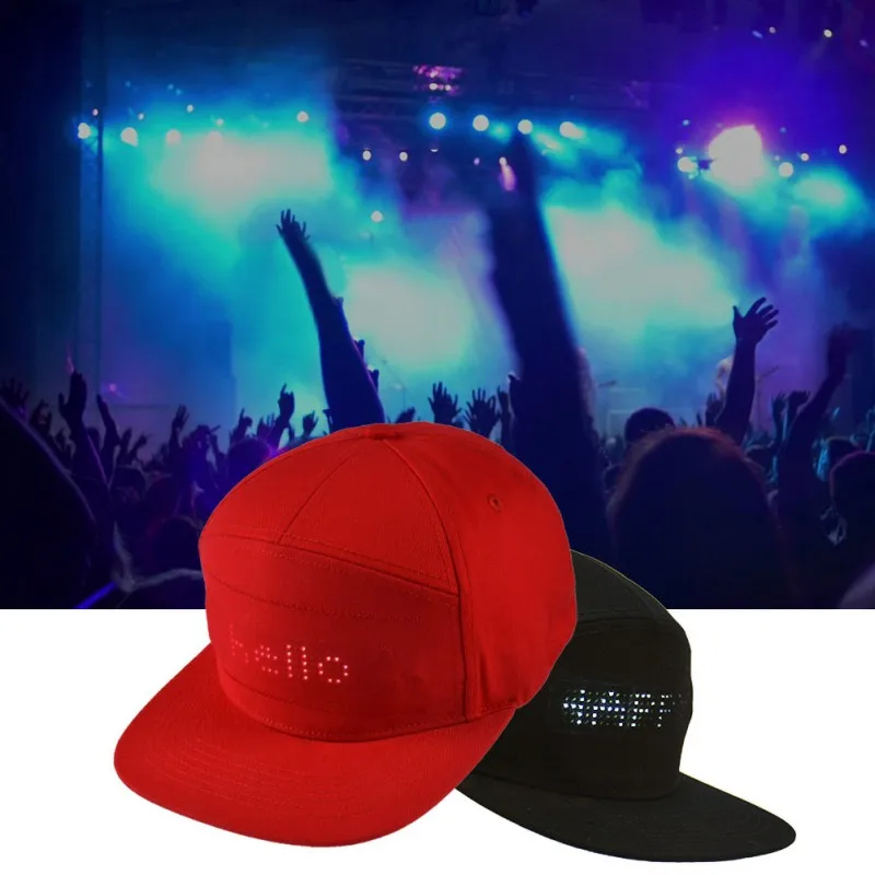 Крутая светодиодная смарт крышка управляемая приложением экран дисплея шляпа