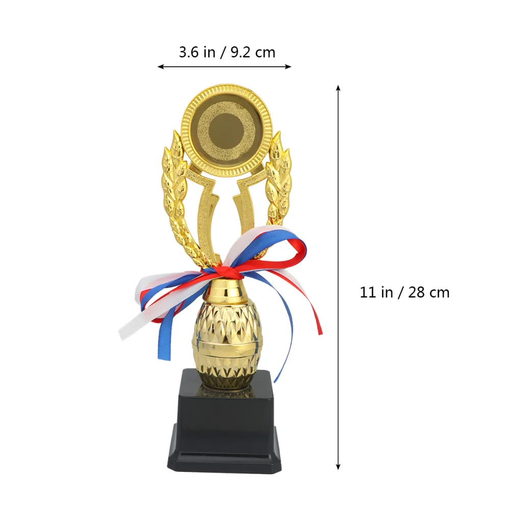 

27.5cm Golden Creative Design Award Trophy Reward Prizes Decor Competition Sport Gift Awards Trophy with Black Base for