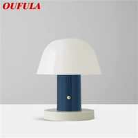 oufula nordic simple table lamp contemporary marble desk light led for home bedside decoration