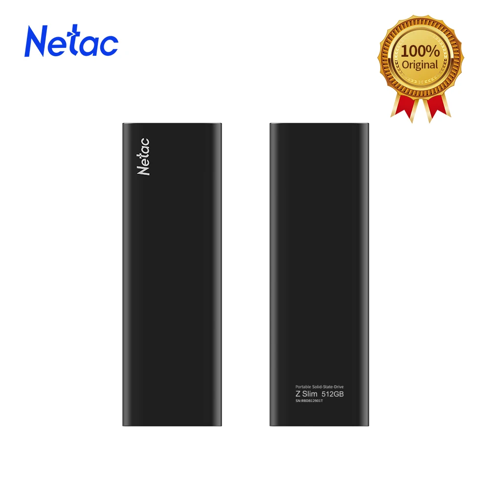 Netac ZSlim Портативный внешний SSD 1 ТБ 500GB 250GB жесткий диск HDD твердотельный накопитель