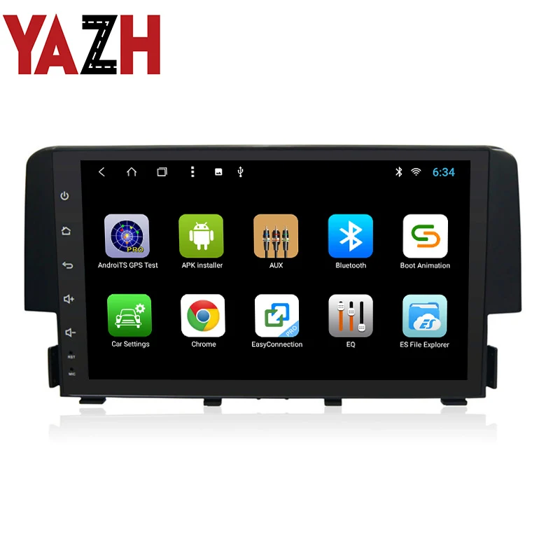 YAZH Android 1080*600 Автомобильный мультимедийный СБ Navi для Honda civic 2016 2017 2018 автомобильный