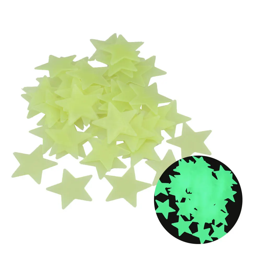 Наклейки на стену в виде звезд светящиеся темноте (50 шт.) | Дом и сад