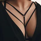 Женский ажурный бюстгальтер с лямкой на шее, сексуальное однотонное нижнее белье, бандажный открытый бюстгальтер на бретельках, бюстье, женское экзотическое нижнее белье, женский бюстгальтер