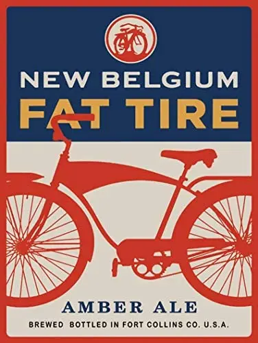 

Novel New Belgium Fat Tire Vintage Replica Tin Sign Outdoor Indoor Wall Panel Retro Vintage Mural Size Wall Stickers 12 X 8 Inch