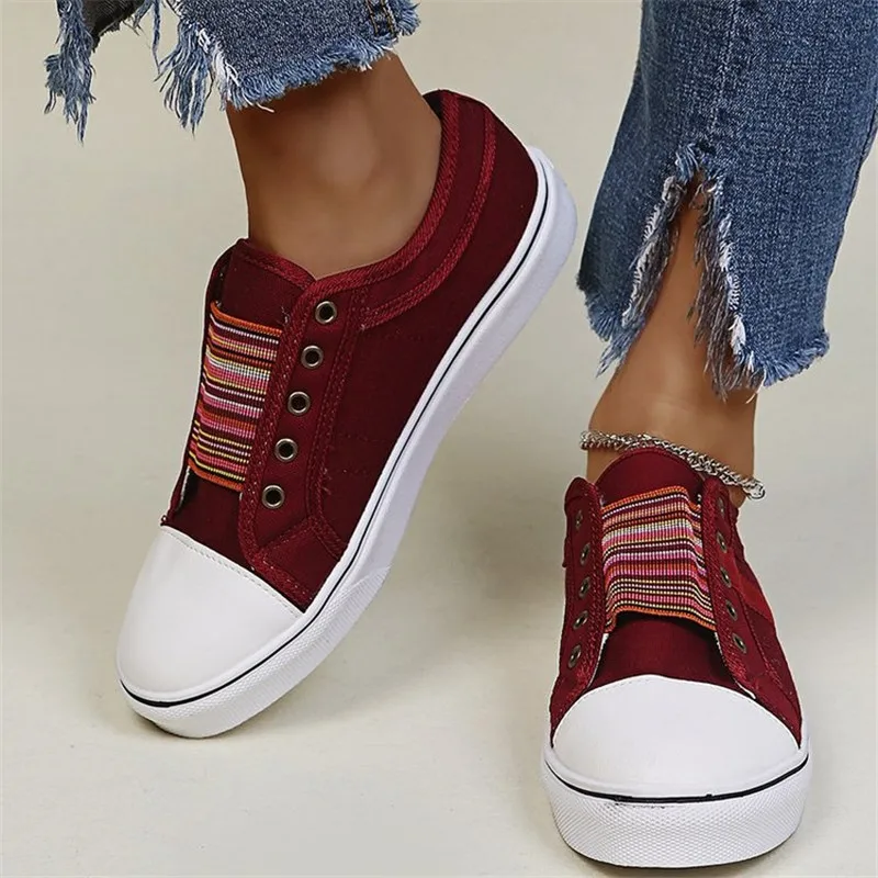 

2021 Women Canvas Sneakers Vulcanized Walking Flat Shoes Autumn Comfortable Lace Up Students Summer Fashion Casual Footwear