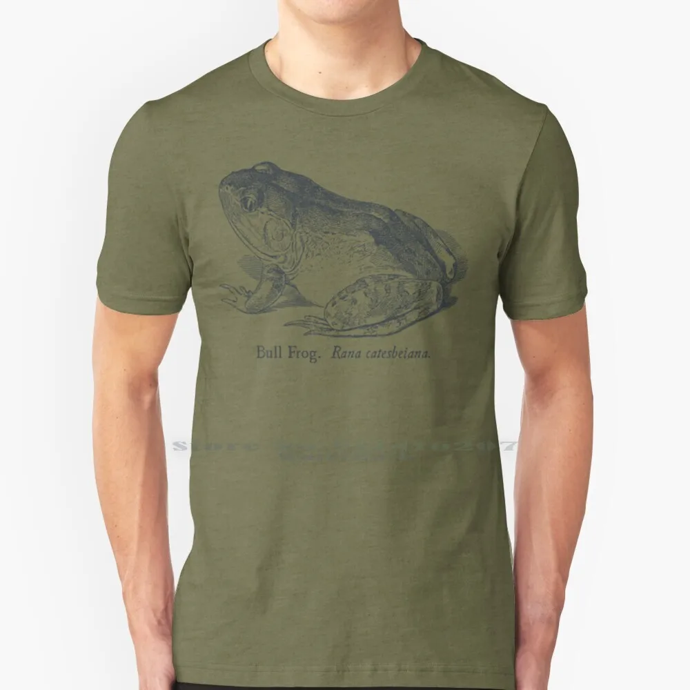 

Bull Frog Vintage Woodcut Style Illustration T Shirt 100% Pure Cotton Frog Bullfrog Amphibian Biology Zoology Science Nature