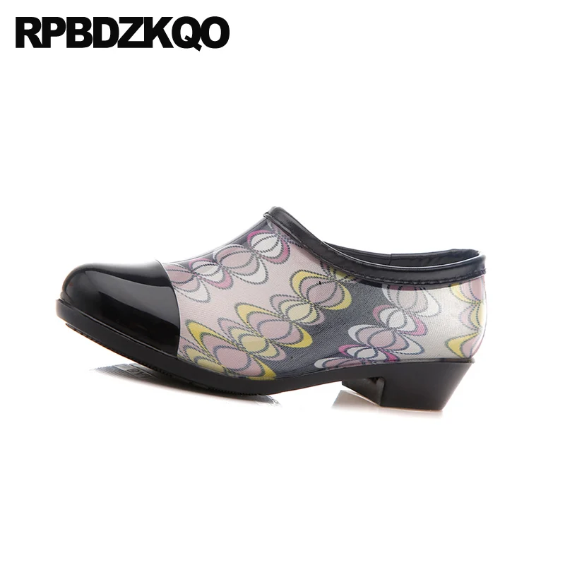 Недорогие женские ботильоны из ПВХ без шнуровки коллекция 2021 года массивная