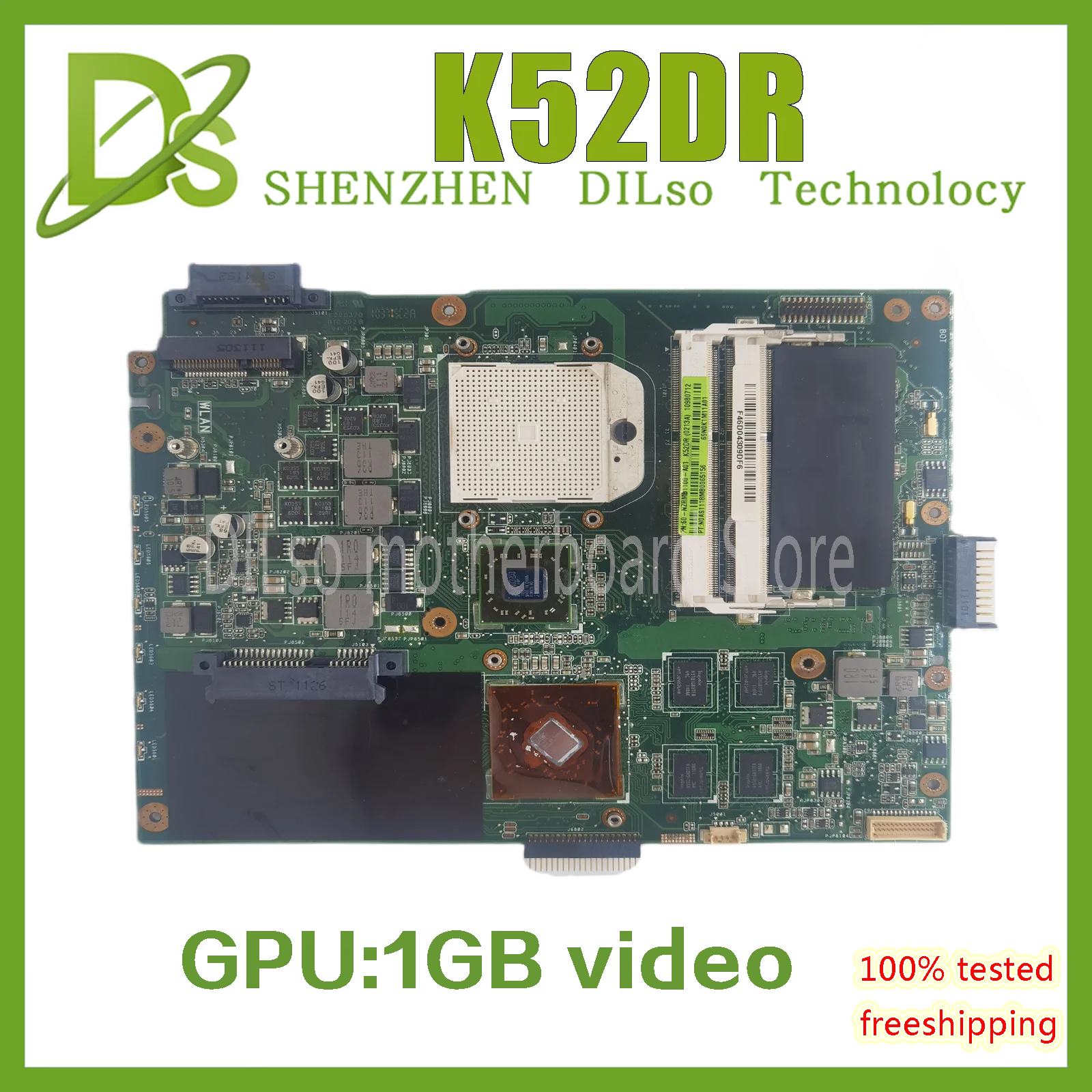 

Материнская плата KEFU K52DR ASUS подходит для K52D K52DR A52DE K52DE A52DR, материнская плата для ноутбука, 100% оригинал, работает хорошо 1GBB