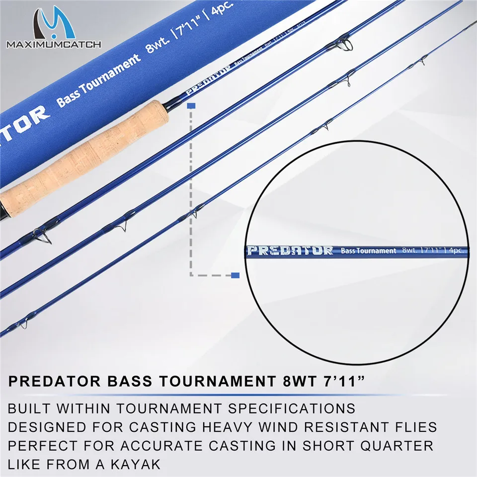 Maximumcatch 9 футов удочка для ловли нахлыстом в соленой воде 8-10 Вт 4 шт. 30T SK из
