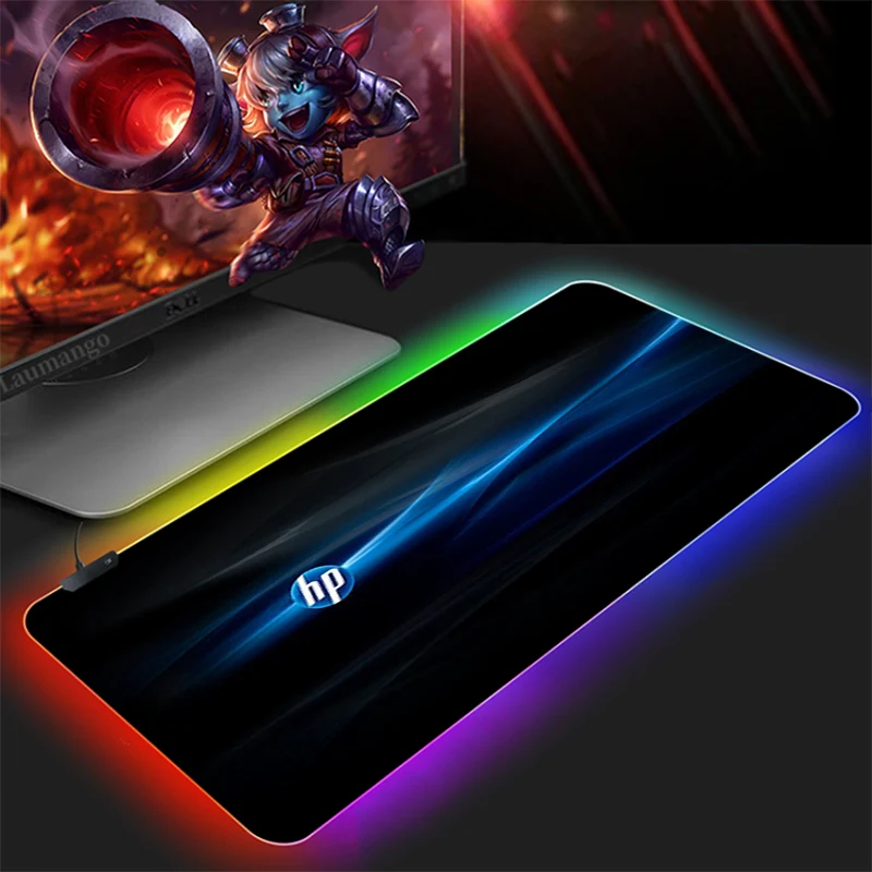 HP логотип RGB шаблон дизайн игровые аксессуары Мышь геймер клавиатура стол