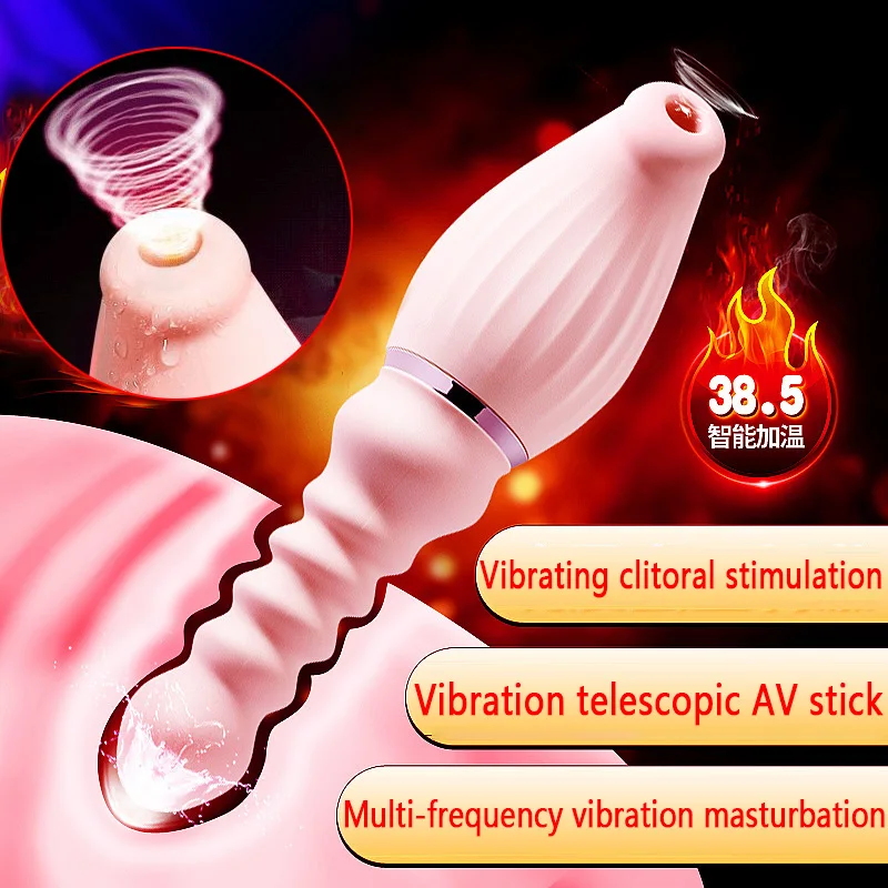 Erotic Heating Vibrator Sucking Clitoral Stimulator Telescopic Dildo G-spot Masturbator Vibrating Sex Toys For Women Vibratior