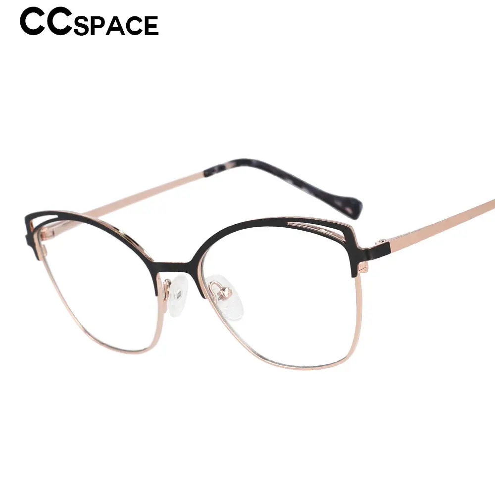 53152 Cat Eye Female Computer Glasses Optical Blue Light Blocking Metal Frame Flat Mirror Eyeglasses |