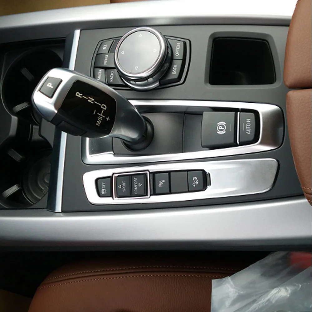 

ABS Chrome Interior Gear Shift Knob Cover Trim Sticker For BMW X5 F15 X6 f16 2014 2015 2016 Car Accessories