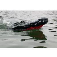 rc boat simulation crocodile head 2 4g usb rechargeable racing waterproof model ship spoof toy boys toys for 10 year old
