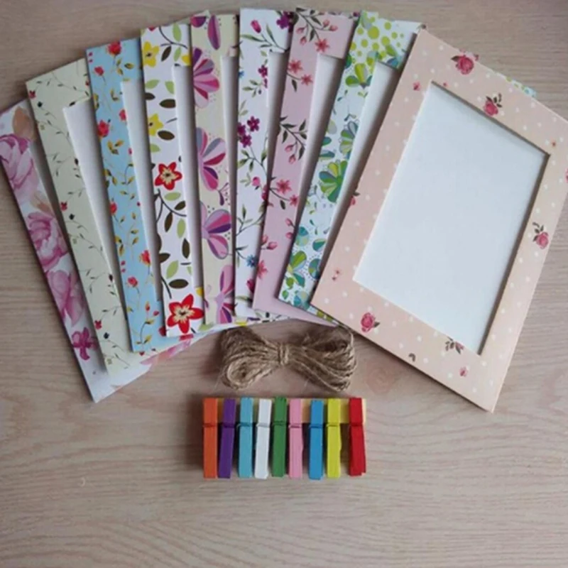 Деревянная рамка для фотографий DIY держатель из бумаги Настенный декор свадьбы