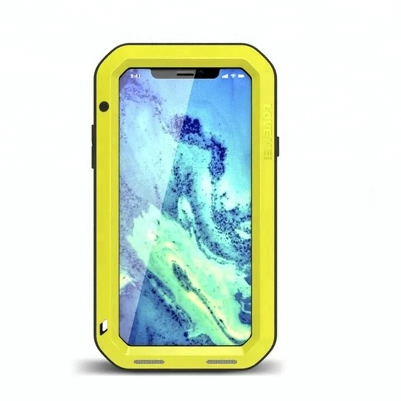 Военный противоударный Прочный Защитный металлический чехол Love Mei для iPhone X