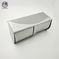 stainless steel sus304 chrome polish bathroom mount double paper towel holder