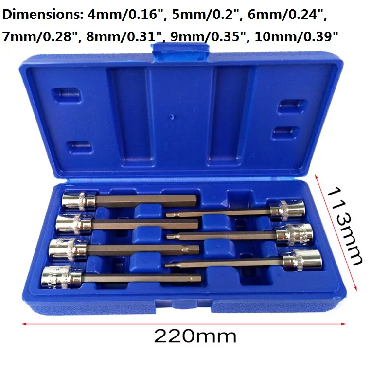 7Pcs set 46 шт./компл. углеродистая сталь многофункциональный набор инструментов гаечный ключ розетка Двусторонняя отвертка бытовой мотоцикл ремонт автомобиля набор инструментов для розетки - Цвет: 7Pcs set