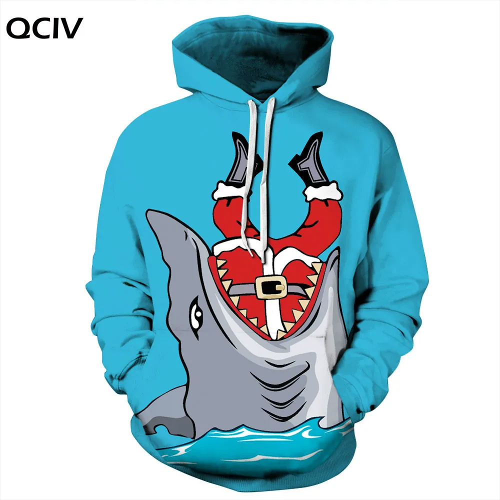 

Funny 3D Santa Claus Diving Print Hoodie Sweatshirt Men Women Christmas Mens Hoodies Sweatshirts Hip Hop Streetwear Hoody Male