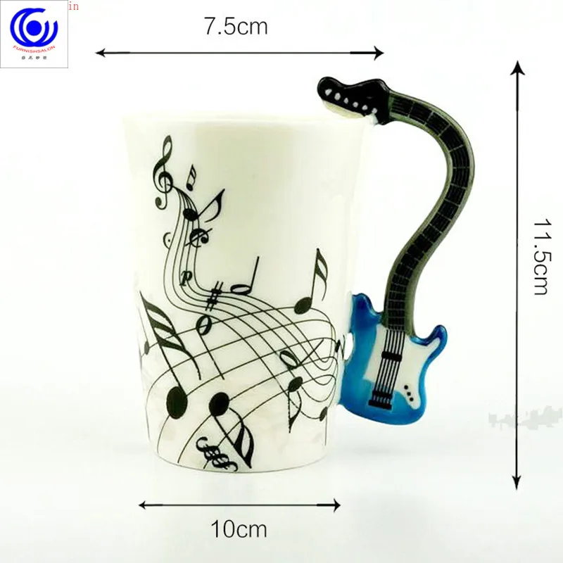 Керамическая чашка для музыкальной гитары кружка молока сока лимона кофе чая