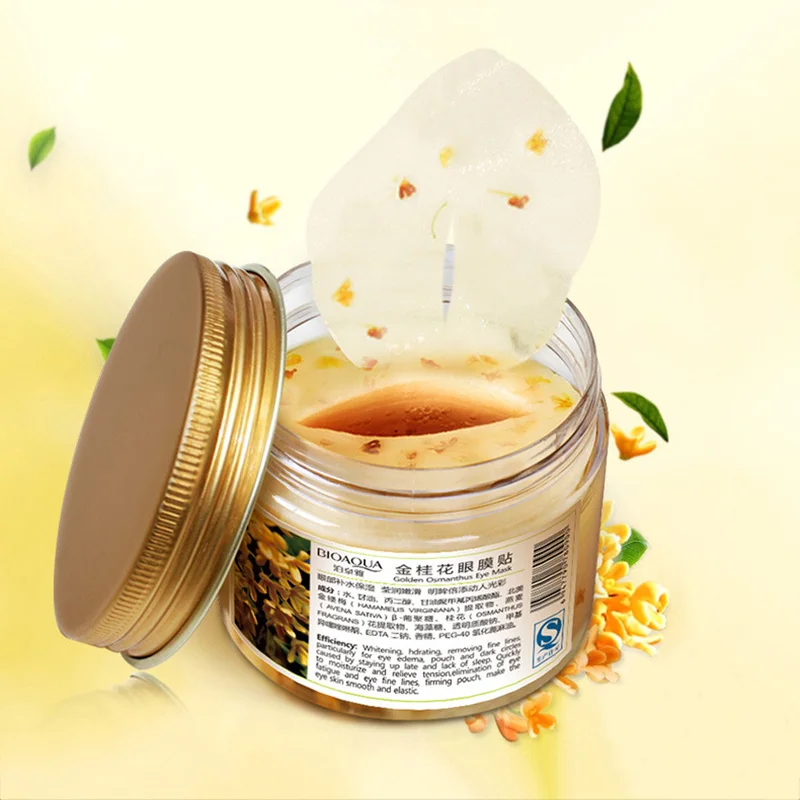 

140g BIOAQUA Gold Osmanthus Eye Mask Eye Patches Remove Dark Circles Eye Bag Collagen Gel Protein Sleep Patche Eye Care