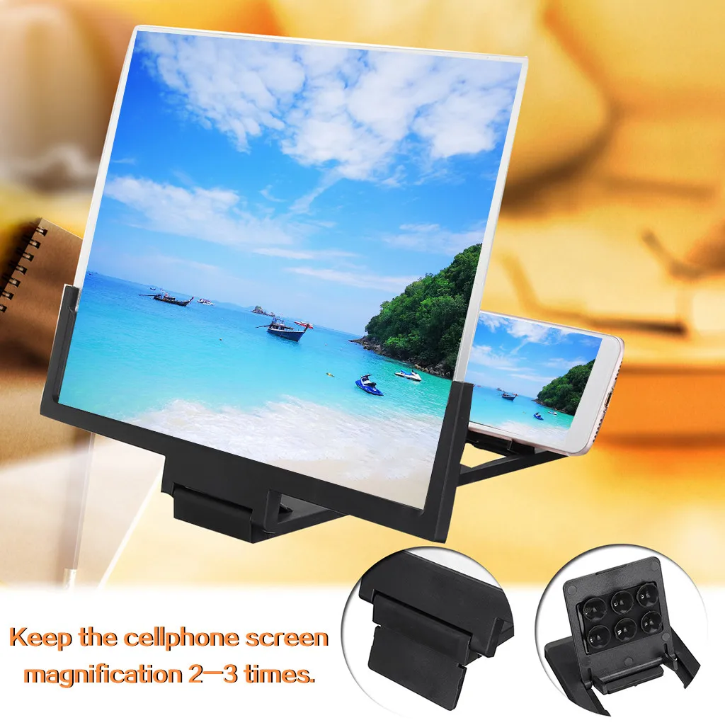 Мобильный телефон портативных держателей универсальная 3D видео лупа увеличения