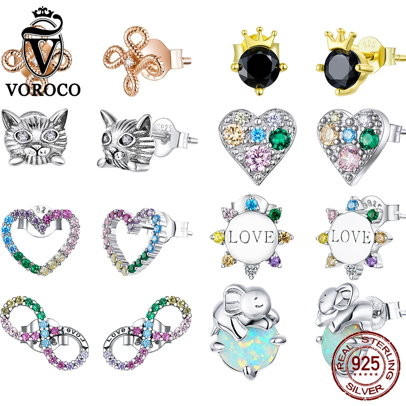 Женские серьги гвоздики из серебра 925 пробы с кристаллами|Серьги-гвоздики| |