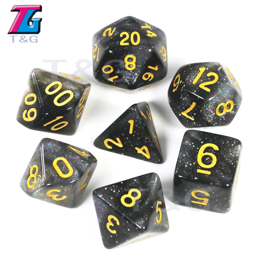 Супер Вселенная Галактика кости набор D4 D20 DND настольная игра аксессуары новейшие