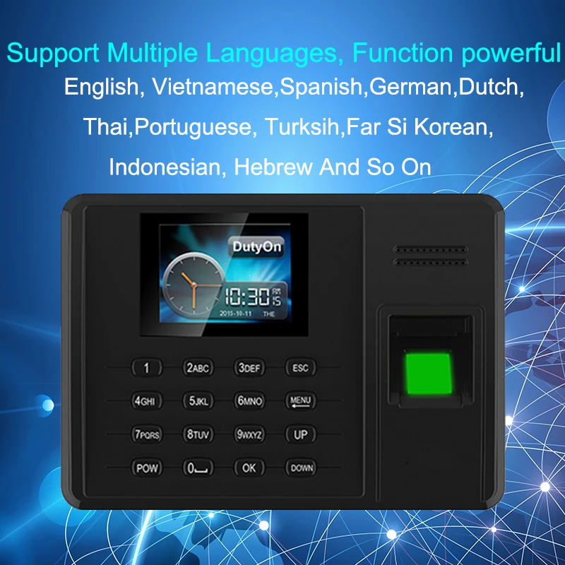 

Eseye Attendance System Fingerprint TCPIP USB Password Office Time Clock Employee Recorder Device Biometric Time Attendance