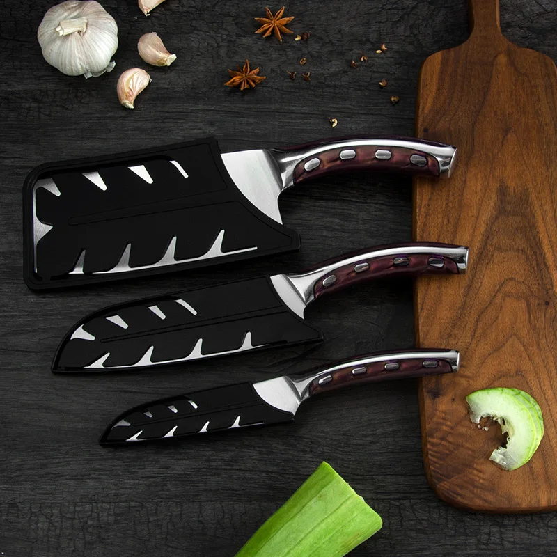Хит продаж нож для измельчения шеф повара 4cr14 кухонный из нержавеющей стали набор