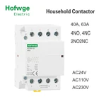 Модульный контактор HCH8-63 40A 4P 40A 4NO 4NC или 2NO2NC 220 В, автоматический бытовой контактор, Din-рейка