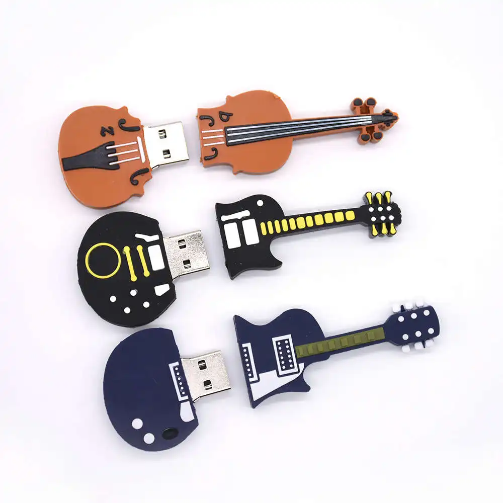 

Hot cartoon musical instrument violin pen drive 4GB 8GB 16GB usb flash drive 32GB 64GB pendrive guitar flash memory stick u disk