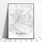 Hd Печать Minden Magdeburg билефелд ремшейд Киль карлсфруте Германия холст Художественная карта Плакат спальня домашний Декор Рамка